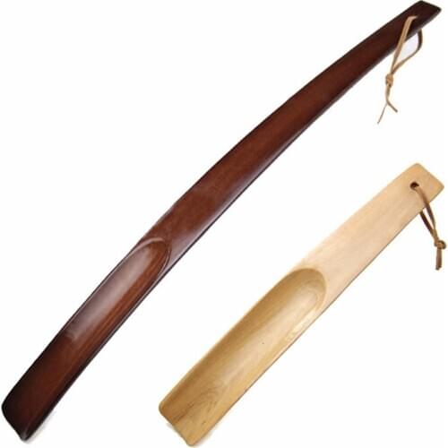 1 PC Solid Wood Shoe Horn Hotel Home Professional Creative Lengthened 23CM/38CM Matte Texture Portable Accessories Shoe Lifter