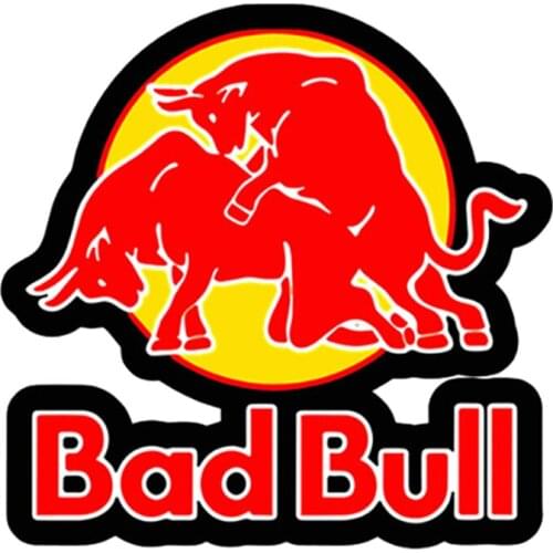S50214# 13/15/17CM Personality PVC Decal Bad Bull Car Sticker on Motorcycle Laptop Decorative Accessories