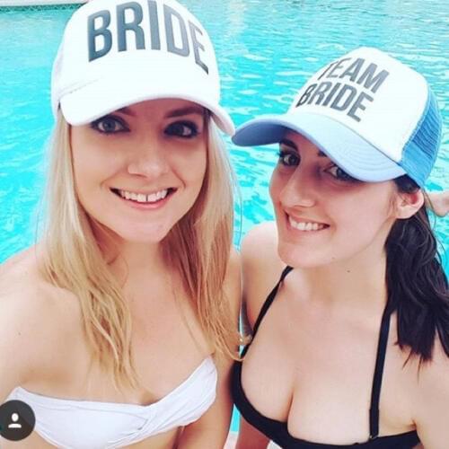 BRIDE TO BE TEAM BRIDE Bachelorette Hats Women Wedding Preparewear Trucker Caps White Neon Summer Mesh Free Shipping