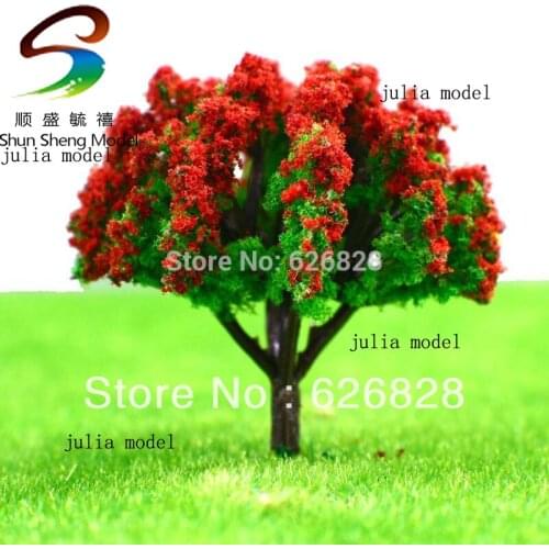 Shunshengmodel H :60mm model Plastic scale tree for building model layout model tree with leaf 100PCS