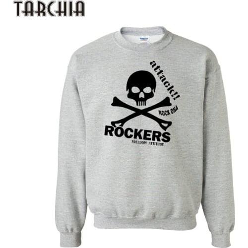 TARCHIA Mans Sportswear Sweatshirt Streetwear Hip Hop Rock Skull Mens Clothing Hoodie Mens Tracksuits Pullovers Sweatshirts