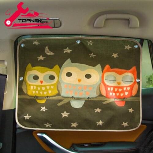 Cute Cartoon Car Side Window Sun Shade Protects Your Babies and Kids from The Sun/UV Rays Fits Most Models