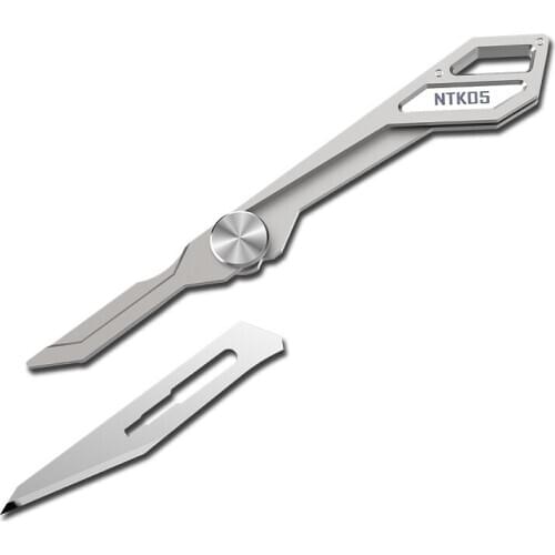 NITECORE NTK05 UltraTiny Titanium Keychain Knife Lightweight Multiple Purpose Folding Knife Outdoor Tools Mini Tactical Knife
