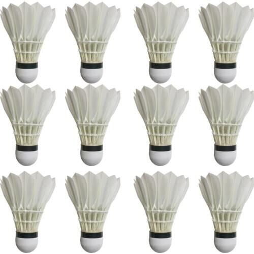 12-Pack Feather Badminton Shuttlecocks with Great Stability and Durability Badminton for Indoor Outdoor Sports Training