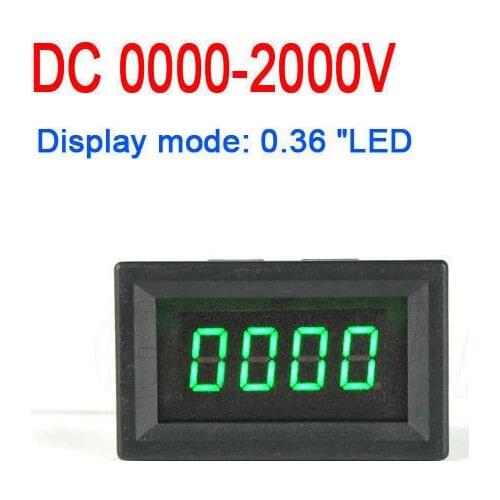 DC 0-2000V High voltage Voltmeter Digital LED display Volt indication Monitor Meter 5V 12V CAR Battery