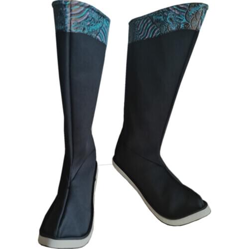 Adults Children Chinese History Swordsman Boots History Of High Boots Halloween Cosplay Shoes Cloth Anime Boots Hanfu Shoes