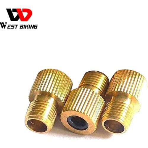 WEST BIKING 3Pieces Copper Presta To Schrader Air Pump Bike Valve Type Adaptor Gas Nozzle Converter Adapter Bicicleta Tire Tools