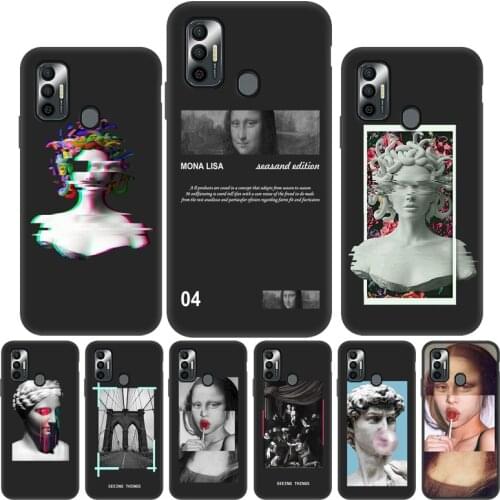 Mona Lisa Phone Case For Tecno Spark 6 Go 2020 Case Shockproof Protective Cover For Tecno Spark 5 Pro 6 Air Camon 15 Cases Funda