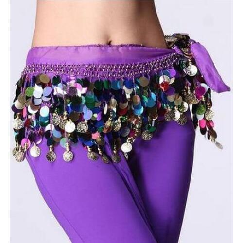 Belly dance costumes senior chiffon colors sequins belly dance belts for women belly dancing hip scarf
