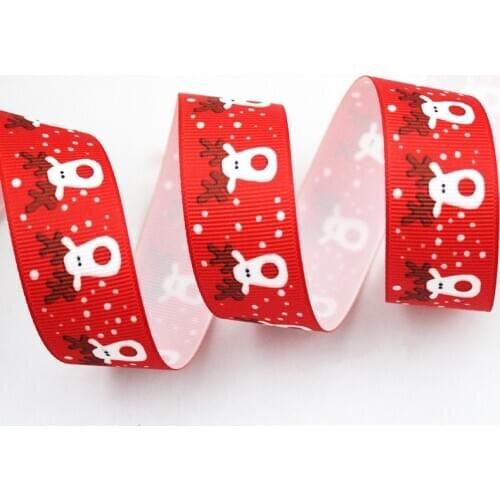 1-1/2" Cartoon Christmas printed 38mm grosgrain ribbon 10 yards DIY cute bows ribbons for wedding home decoration