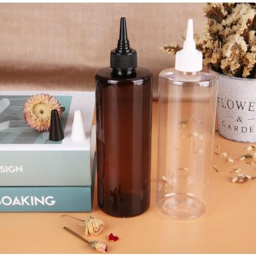 1pc 350ml Plastic Bottles Empty Dropper Liquid Eye Water Bottle Long Tip Cap Refillable Makeup Oil Glue Paint Storage Container