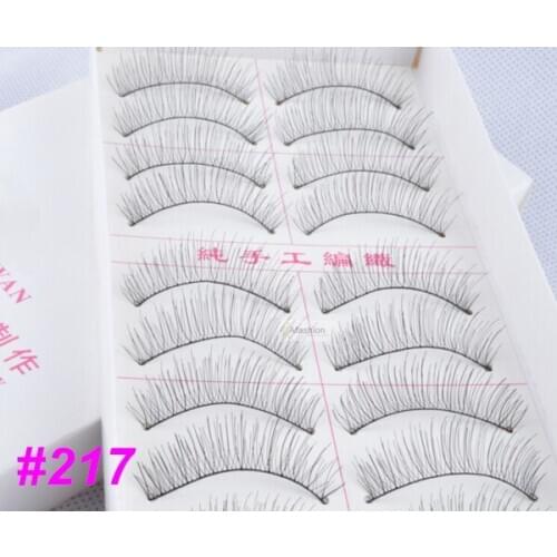 10pair #217 Natural Long False Eyelashes Makeup Soft Handmade fake Eye Lashes Beauty Women Cosmetic tools