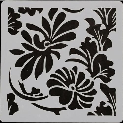13*13 flower pvc Layering Stencils for DIY Scrapbooking/photo album Decorative Embossing DIY Paper Cards Crafts