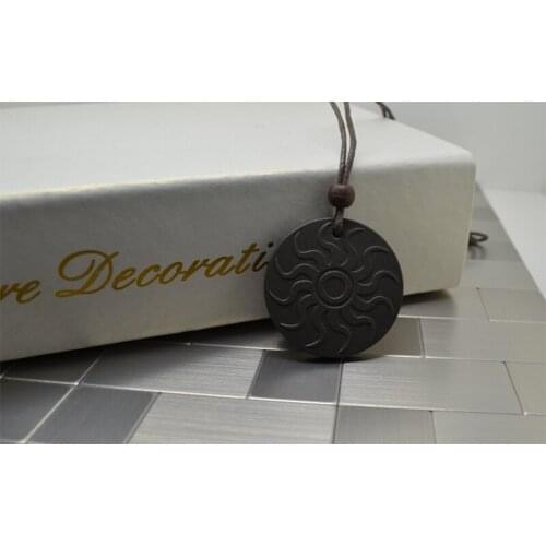 5pcs/lot Drop Shipping Elegant Necklace Fashion Beautiful Quantum Pendant Volcanic Stone Negative Ion Energy Pendant Jewerly