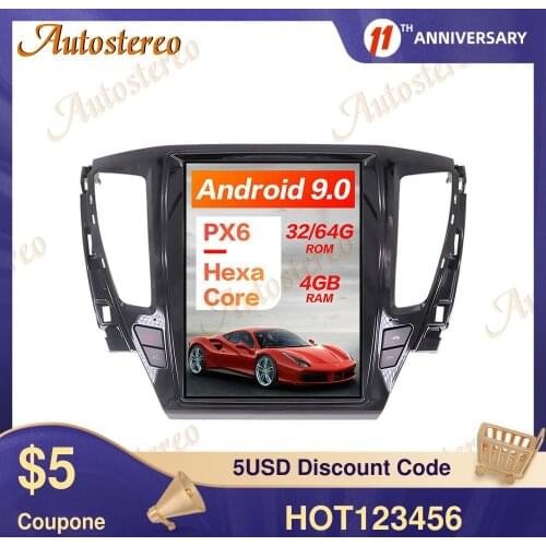 Android 9.0 6 Core 4GB Car GPS Navigation For MITSUBISHI PAJERO Sport 2016-2019 Head Unit Multimedia Player Radio Tape Recorder