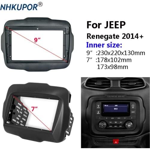 2 Din Car Radio Fascia For JEEP Renegade 2014+ Auto Stereo Audio Dashboard Fitting Adapter Panel In-dash Frame Kit Bezel
