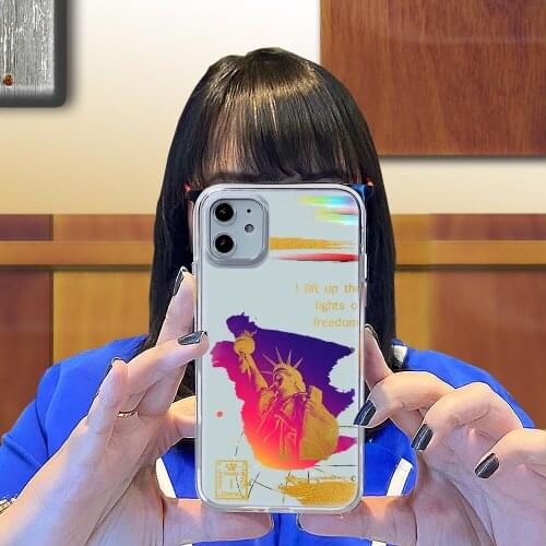 Gold liberty triumphal Phone Cases For iPhone 12 6 Mini Pro XS Max X XR 11 8 Plus Luxur Soft TPU Airbag Cover 12Pro 11Pro 12Mini