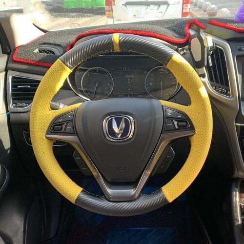 For Changan UNI-T CS55 plus Eado CS75 CS85 New ALSVIN DIY custom leather car interior steering wheel cover car accessories