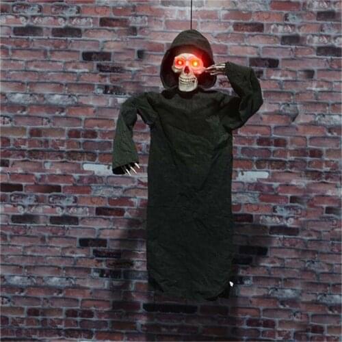 Electric Halloween Hanging Ghost Haunted House Hanging Grim Reaper Horror Props Home Door Bar Club Halloween Decorations