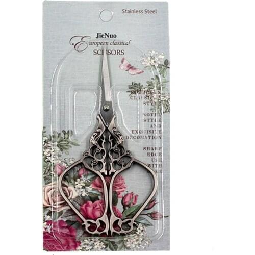 European style stainless steel retro plum bottle household wedding scissors embroidery thread end scissors needlework scissors