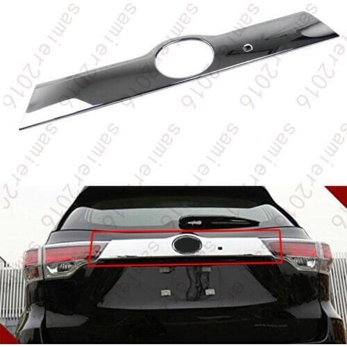 CHROME REAR DOOR TRUNK LID COVER TRIM FIT FOR TOYOTA HIGHLANDER KLUGER 2014-2015