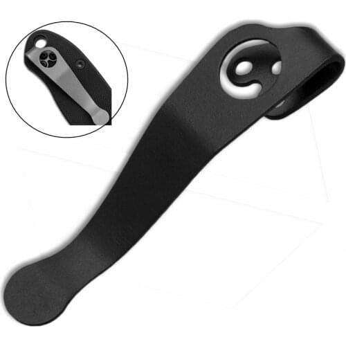 Black CNC Alloy Deep Carry Pocket Clips Folding Pocket Knife Portable Compact Back Waist Clamp For Para 3 C81