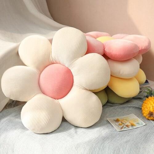Creative Small Daisy Pillow Waist Cushion Sofa Cushion Flower Chair Cushion Bedroom Bay Window Cushion Office Cushion