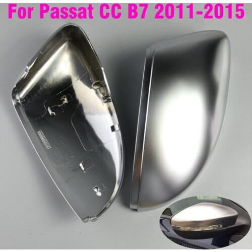 Matte Chrome Wing Mirror Caps For VW Passat CC B7 Scirocco Jetta MK6 Euro Beetle Side Cover Replace 2010 2011 2012 2013 2014