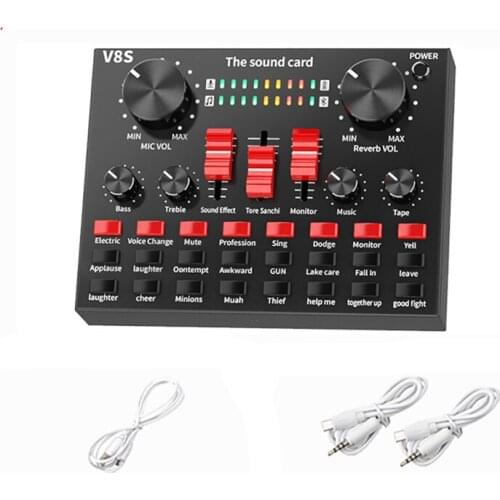 Microphone with V8S Sound Card Microfone BM 800 Microphone Condenser Professional Microphone For PC Podcast Equipment