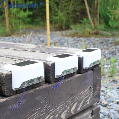 4pcs IP65 Waterproof Solar Deck Step Wall Lights Outdoor Pathway Patio Stairs Yard Fence Garden Decoration Lamps