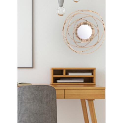 Nordic Bamboo Rattan Mirror Hand-made Round Wicker Wall Mounted Mirror For Home Wall Hanging Photography Ornaments Decoration