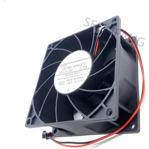 New For 3615KL-05W-B70 DC 24V 0.70A 2-Wire 92X92X38mm Server Cooler Fan