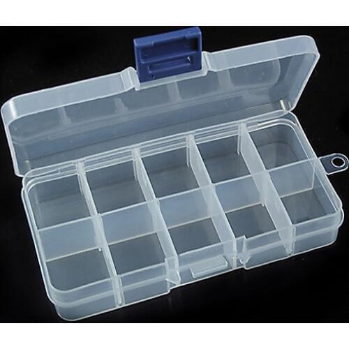 NEW 10 Small Compartment Storage Cases Box for Nail Art Tips Jewelry holder BHYF