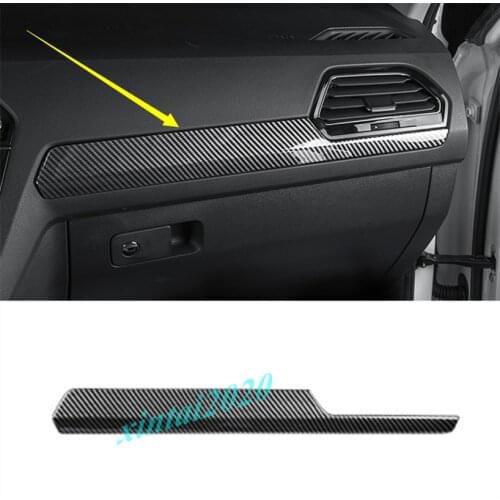 Carbon Fiber Dashboard Center Console Cover Trim For Volkswagen Tiguan 2017-2020 Car modification