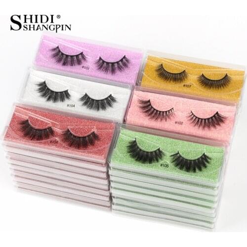 Wholsale 10/50/100/200PCS 3D Mink Lashes Natural Long False Eyelashes Wispy Fluffy Extension Lashes Makeup False Lashes In Bulk