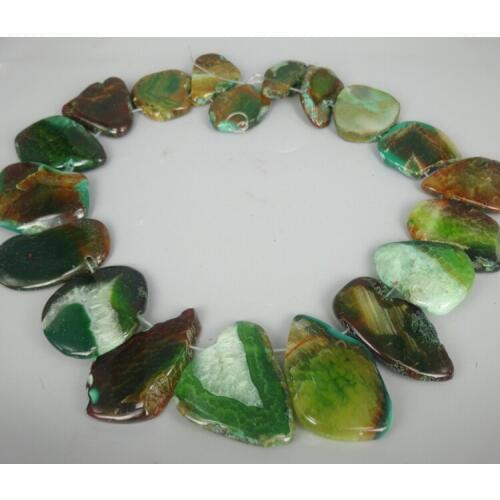 Green Gems Stone Slice Necklace Point Pendant,2017 New Charm Super Popularity European Fashion Jewelry for Women