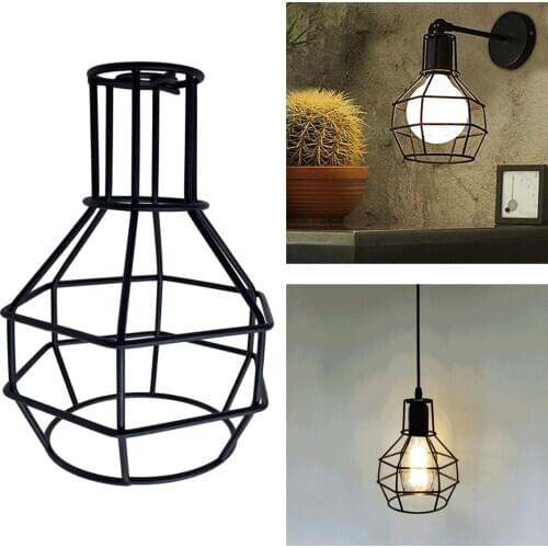 Wire Frame Pendant Light Loft Ceiling Lamp Shade Home Decor Lamp Covers Home Bar