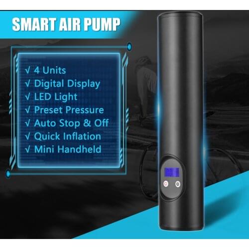 Portable Compressor KKmoon Air Inflator Tire Pump 12V 150 PSI Digital Pressure Gauge Rechargeable Air Pump for Car Tires Balls