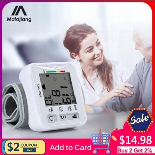Automatic Smart Wrist Type Electronic PulseHeart Beat Rate Monitor With Voice Prompt Sphygmomanometer Blood Pressure Meter