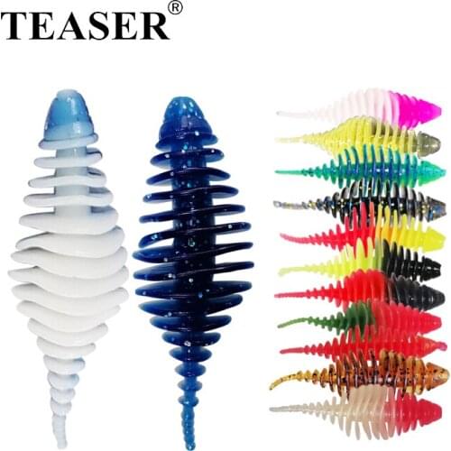 TEASER 5cm1.6g Silicone Tront Artificial Fake Bait Shad Wobblers Swimbait Freshwater Saltwater Artificial Soft Bait Bass pesca