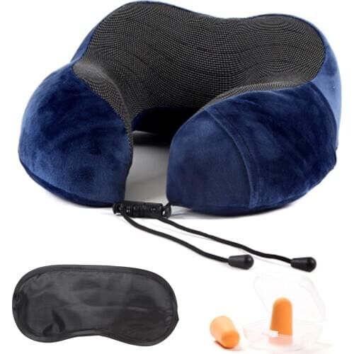 U Shaped Memory Foam Neck Pillows Soft Slow Rebound Space Travel Pillow Solid Neck Cervical Healthcare Bedding 4 Colors