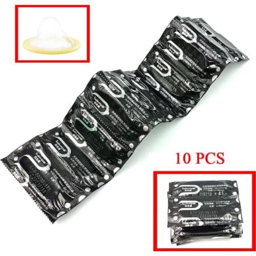 Ultra Thin Lubricated Condoms 10 PCS Contraception Device Large Oil Sex Products Natural Rubber Latex Penis Sleeve Sex For Men