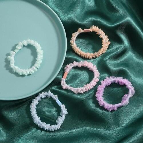 Fairy Net Yarn Fairy Little Bit Hair Circle Female Flower Hair Rope Fat Intestine Large Intestine Hair Ring Retro Head Rope