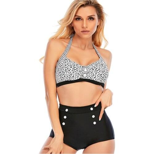 High Waist Plus Size Swimsuit 2021 Bikini Summer Women Sexy Bathing Suit Female Swimwear Beachwear Swimming Suit XXXL