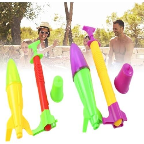 1 Set Children Educational Spray Water Rocket Outdoor Physics Launcher Water Toy Experiments Toy Powered Science Rocket For X8V7