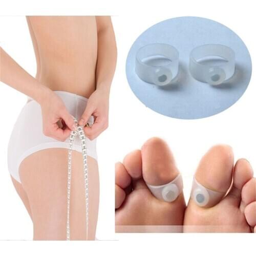1 Pair Slimming Lose Weight Care Tool Silicone Magnetic Massage Foot Toe Ring Slimming Products