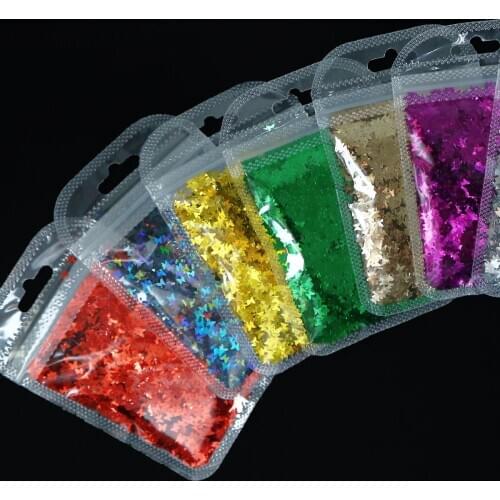 1 Bag Butterfly Nail Art Sequins Holographic Glitter Flakes Paillette Chameleon Stickers For Nails Autumn Design Decor SRRY63456