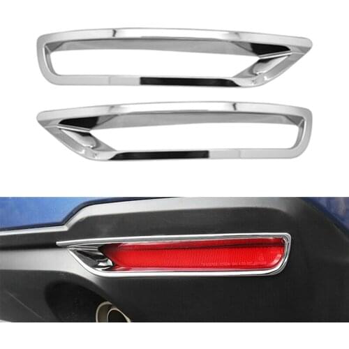 ABS Chrome Fog Light Lamp Trunk Strip Cup Molding Cover Trim For Subaru Forester 2013 2014 2015 2016 2017 2018