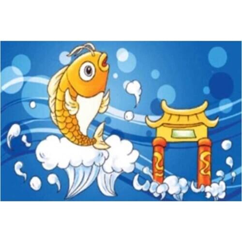 5D DIY Diamond Embroidery Gold Fish Picture Of Rhinestones Diamond Painting Animals Full Squar Diamond Mosaic Wall Decor