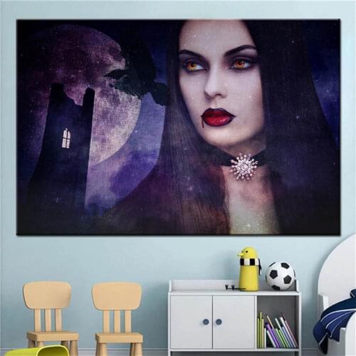 Character Diamond Embroidery Full Drill Square Room Home Decor Picture 5D DIY Diamond Painting Mosaic Fashion night dark woman